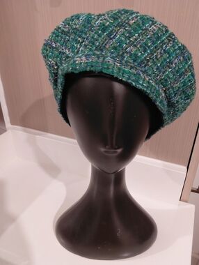 Green Tweed Women's Beret Hat